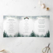 Rustikales Hochzeitstipendiatprogramm Dreifach-gefaltete Programmkarte (Innenseite)