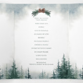 Rustikales Hochzeitstipendiatprogramm Dreifach-gefaltete Programmkarte (Innenseite Mitte)