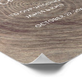 Rustikales Hochzeitszeichen | Hochzeitplakat Poster (Ecke)