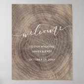 Rustikales Hochzeitszeichen | Hochzeitplakat Poster (Vorne)