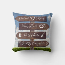 Rustikales Hochzeitszeichen