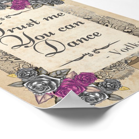 Rustikales Hochzeitszeichen Poster (Ecke)