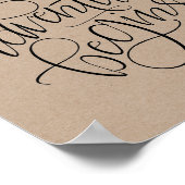 rustikales Hochzeitszeichen - und so beginnt das A Poster (Ecke)