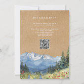 Rustikales Hochzeitszeugnis für Wasserfarben Einladung (Rückseite)