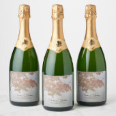 Rustikales Hochzeitszittel für den Herbst Schaumweinetikett (Flaschen)