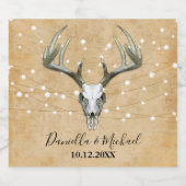 Rustikales Hochzeitszittel Schaumweinetikett (Einzelnes Label)