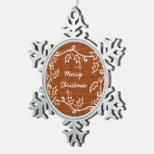Rustikales Holly Snowflake Ornament (Rechts)