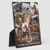 Rustikales Holz-10-Foto-PferdeGedenkmal Fotoplatte (Seite)