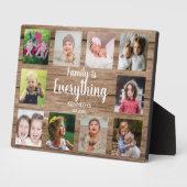 Rustikales Holz 10 FotoCollage Familie 5" x 7" Fotoplatte (Seite)