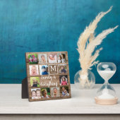 Rustikales Holz 13-Foto Collage Family Monogramm Fotoplatte (InSitu)