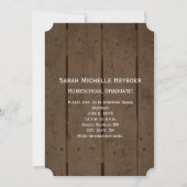 Rustikales Holz 2015 Ankündigung des Graduate Foto (Rückseite)