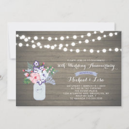 Rustikales Holz 30. Hochzeitstag Einladung