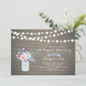 Rustikales Holz 30. Hochzeitstag Einladung (Stehend Vorderseite)