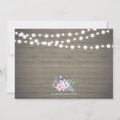 Rustikales Holz 30. Hochzeitstag Einladung (Rückseite)