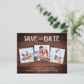 Rustikales Holz 3 Foto Hochzeit speichern das Datu (Stehend Vorderseite)