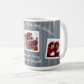Rustikales Holz - 3 Foto Weihnachtszeit Tasse (VorderseiteRechts)