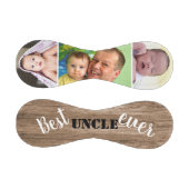 Rustikales Holz 3 FotoCollage Bester Onkel je Baseball (Paneele)