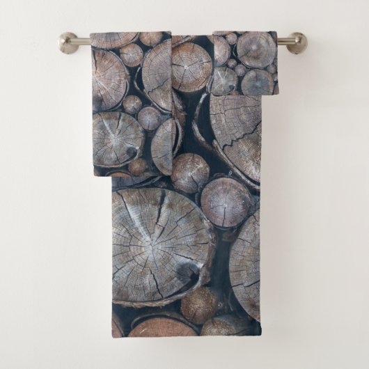 Rustikales Holz #3 #wall #art Badhandtuch Set (Insitu)