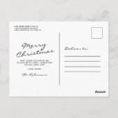 Rustikales Holz 4 Foto Weihnachtsfeiertag Postkarte (Rückseite)