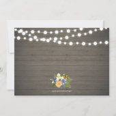 Rustikales Holz 50. Foto Hochzeitstag Einladung (Rückseite)