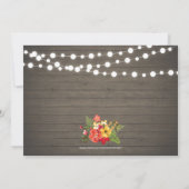 Rustikales Holz 50. überraschendes Hochzeitstag Einladung (Rückseite)