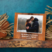 Rustikales Holz 5. Hochzeitstag Foto Fotoplatte (Seite)