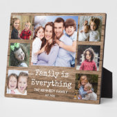 Rustikales Holz 7 Foto Collage Family Quote Plaque Fotoplatte (Seite)