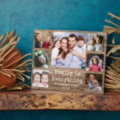 Rustikales Holz 7 Foto Collage Family Quote Plaque Fotoplatte (Seite)