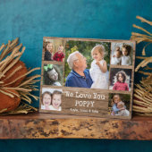 Rustikales Holz 7 Foto Collage Wir Liebe Sie Mohn Fotoplatte (Seite)