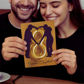 Rustikales Holz 8. Hochzeitstag Kartenpaar Karte