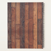 Rustikales Holz 9 Foto Collage Name 2024 Personali Planer (Rückseite)