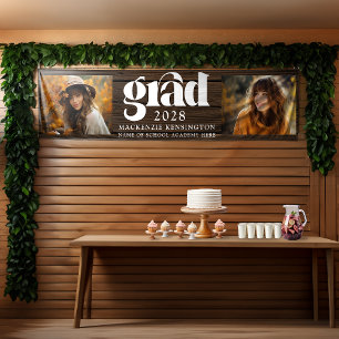 Rustikales Holz Abschluss 2 Foto lang Banner