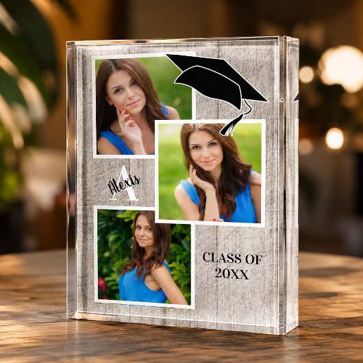Rustikales Holz als Portrait Fotoblock