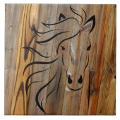 Rustikales Holz als Wildpferd Fliese (Vorderseite)