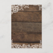 Rustikales Holz an der Spitze - Details zum Webere Begleitkarte (Rückseite)