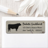 Rustikales Holz Angus Bull Watercolor (Insitu)