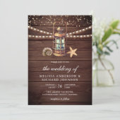 Rustikales Holz Antike Laternenpfeife Einladung (Stehend Vorderseite)