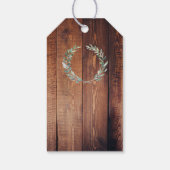 Rustikales Holz Aquarell Blätter Danke für Ihre Ho Geschenkanhänger (Rückseite)