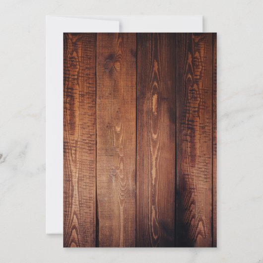 Rustikales Holz Aquarell Sonnenblumen Land Hochzei Einladung (Rückseite)