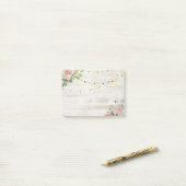 Rustikales Holz-Aquarelllicht Post-it Klebezettel (Auf Schreibtisch)