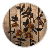 Rustikales Holz aus Rose Keramikknauf (Vorderseite)