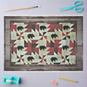 Rustikales Holz aus schwarzem Bär Seidenpapier (Basteln)