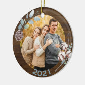 Rustikales Holz aussehen Weihnachtsschmuck (Links)