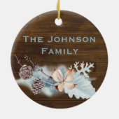 Rustikales Holz aussehen Weihnachtsschmuck (Hinten)