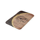 Rustikales Holz Badematte (Schrägansicht)