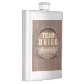 Rustikales Holz-Barrel-Gastgeschenk Hochzeit TEAM Flachmann (Rechts)
