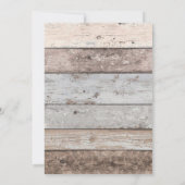 Rustikales Holz Beach Palm Tree Einladung (Rückseite)