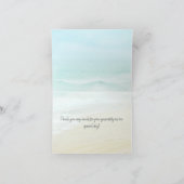 Rustikales Holz Beach String Lights Foto Hochzeit Dankeskarte (Innenseite)