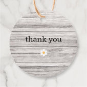 Rustikales Holz bedeutet, Hochzeit zu sein Vielen  Geschenkanhänger (Rückseite)