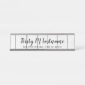 Rustikales Holz - Bereich für Name und Zitat Schreibtischnamensplakette (Vorderseite )